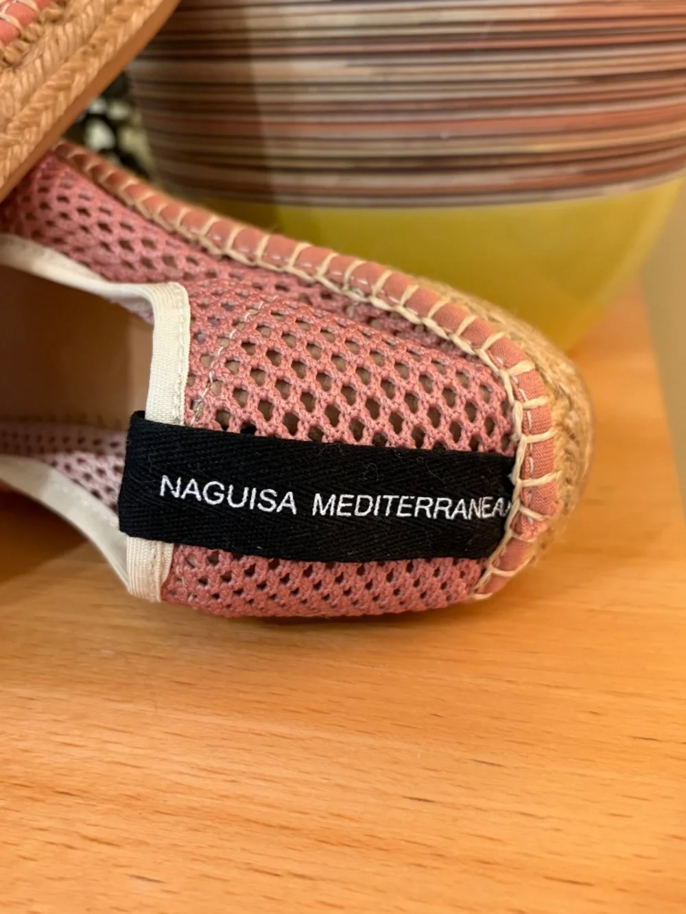 NWOT Naguisa Women 38 US 8 Mesh Espadrille Flat Free People Dusty Rose Cottage